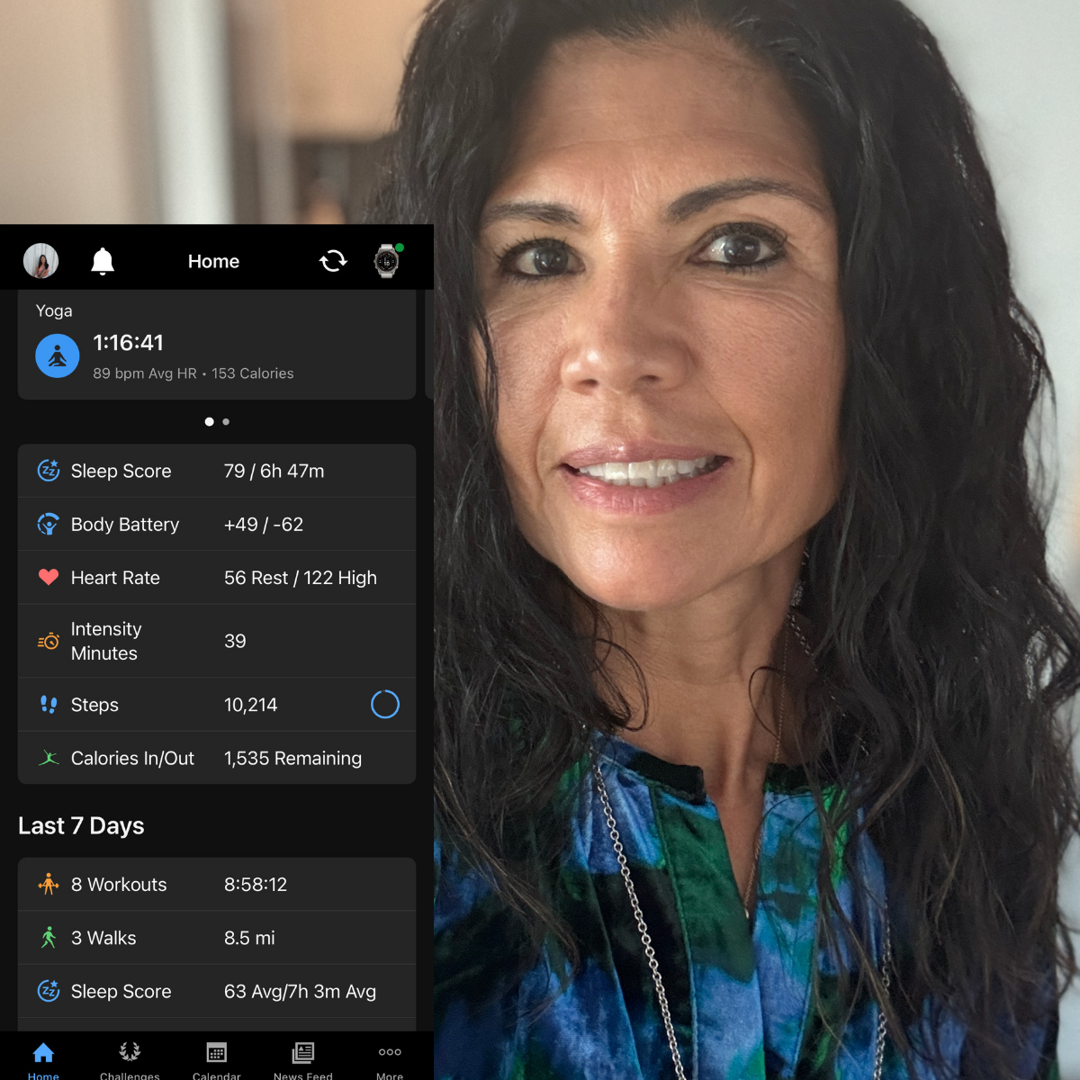 Sandra Beltran and her nervous system stats