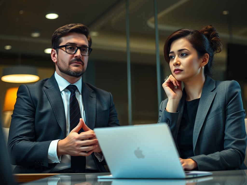 A man and a woman sitting in a desk. What is imposter syndrome at work